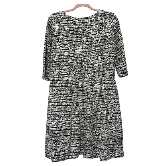 Marimekko AADI Dress Size EU 34 US Small Black Cream Print Cotton Blend - Picture 2 of 8